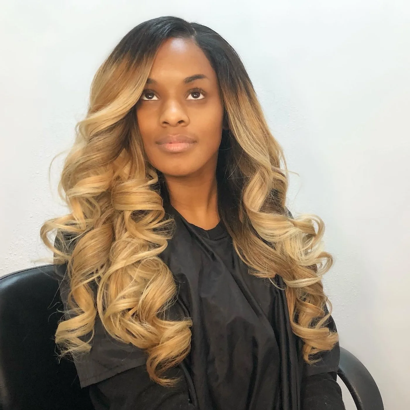 Five bundle seamless sew-in with custom color in Arlington, Texas.